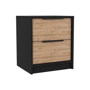 English Elm 3-Piece Bedroom Set: Stylish Wenge & Pine Nightstands And Dresser With Ample Storage & Functionality B062S00227