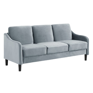 English Elm 73.22Inch 3 Seater Sofa Velvet Grey