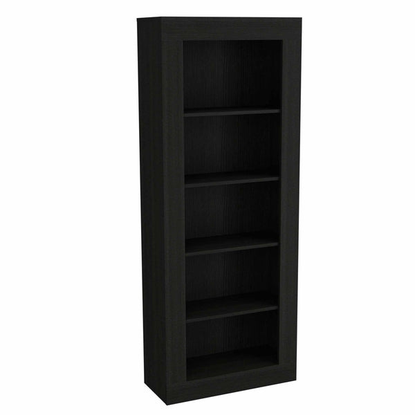 English Elm 5-Shelf Bookcase Wenge – Contemporary 5-Tier Open Shelf Organizer, Space-Saving Display Unit for Books and Decor (70.35" H) B062S00217