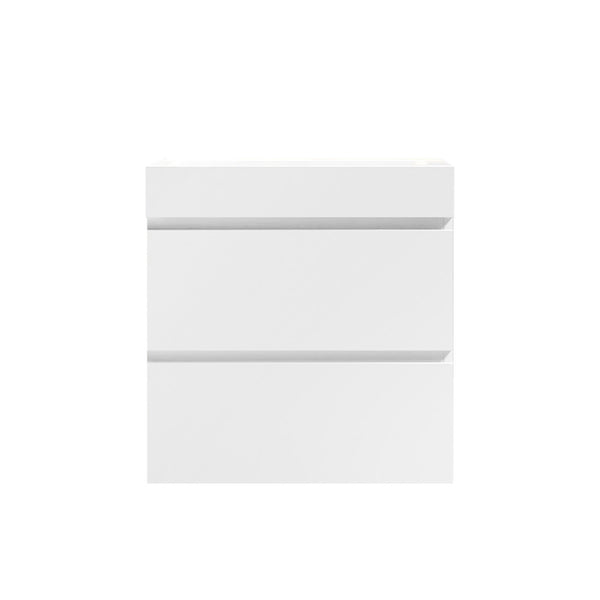 English Elm BB02-24-101, Glossy White Integrated Basin with Overflow — Seamless Solid Surface Design for Luxury Baths W1865P321777