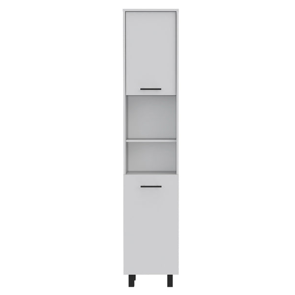 English Elm Marston 2-Piece Kitchen Set with Island & Pantry Cabinet, White & Onyx, Spacious Countertops and Ample Storage B062S00238