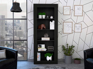 English Elm 5-Shelf Bookcase Wenge – Contemporary 5-Tier Open Shelf Organizer, Space-Saving Display Unit for Books and Decor (70.35" H) B062S00217