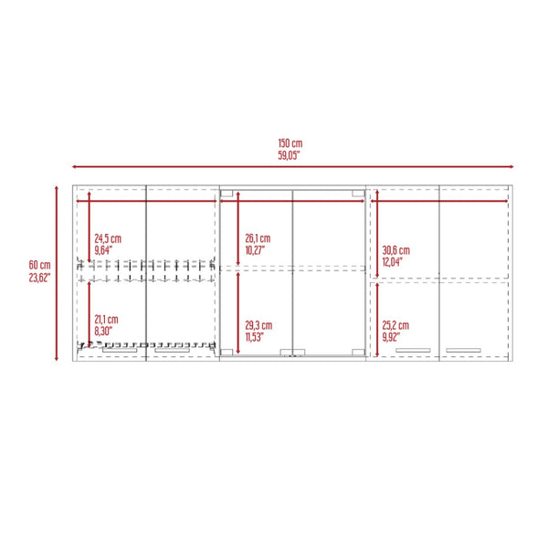 English Elm White Kitchen Set: 2-Piece Island & Wall Cabinet In White And Light Oak - Farmhouse Charm & Storage B062S00237-GIGA