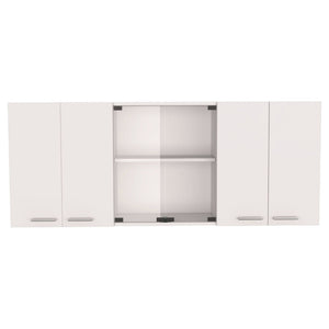 English Elm White 2-Piece Kitchen Set: Stylish Island & Wall Cabinet For Modern Storage & Prep Solutions B062S00234-GIGA