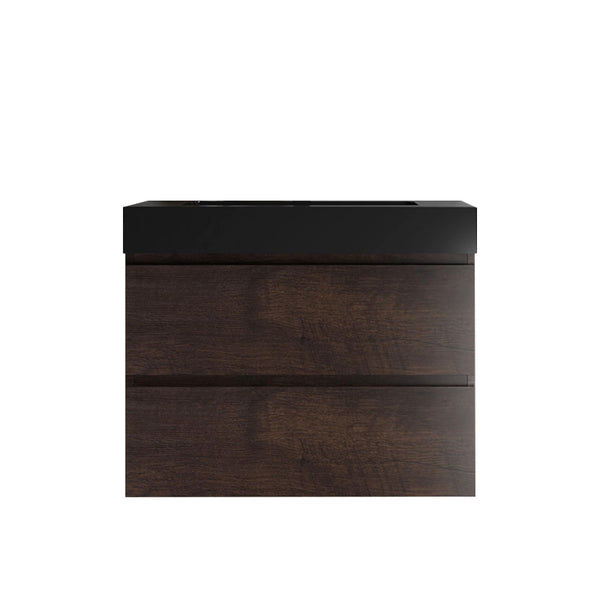 English Elm BB02-30-109, Integrated engineered quartz basin with overflow — sleek matte finish, durable modern bathroom centerpiece Matt Black W1865P321772