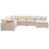 English Elm Oversized Modular Sectional Sofa With Ottoman L Shaped Corner Sectional For Living Room, Office, Spacious Space