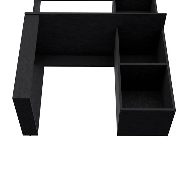 English Elm Computer Desk With Hutch & Storage Shelves In Wenge - Stylish, Space-Saving Solution For Home Office B062111732