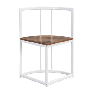 English Elm Topmax Faux Marble 7 Piece Dining Set Seats Six with Iron Frame Modern Glam Appeal White N717S000017K