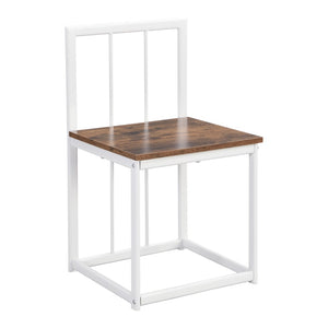 English Elm Topmax Faux Marble 7 Piece Dining Set Seats Six with Iron Frame Modern Glam Appeal White N717S000017K