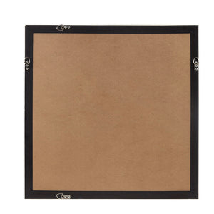 English Elm Hand Painted Ashlar Abstract Framed Glass & Matted Wall Art - Soft Blue Neutrals, Textured Rice Paper Linen, Silver Frame 25.5" B03598890