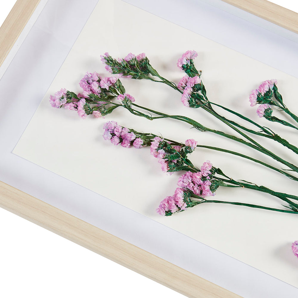 English Elm Dried Madison Park Avant Garden 2-Piece Shadow Box Wall Decor Set with Real Dyed Flowers, Glass Framed Rustic Charm B03598795