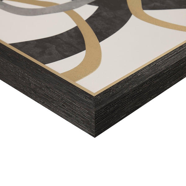 English Elm Gold Foil Abstract Framed Canvas Set by Madison Park – 2-Piece Black, Grey & Gold Modern Wall Art B03598857