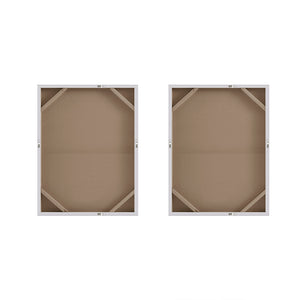 English Elm Hand Radiant Flatland Embellished Glitter 2-Piece Canvas Wall Art Set, Blue-Neutral Abstract Glam B03598848