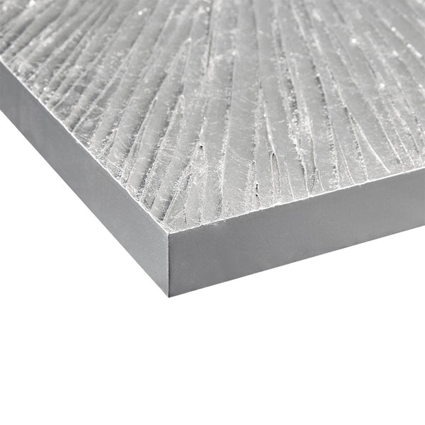 English Elm Hand Painted Sunburst Dimensional Resin Wall Art with Textured Abstract Burst 30x30 Modern Accent Silver 32.68 L x 32.68 W x 1.97 H B03599361