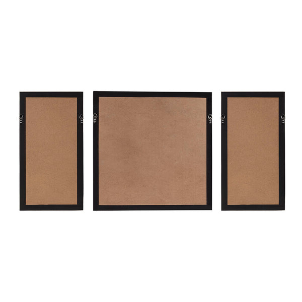 English Elm Framed Madison Park Sabal Rice Paper Palm Leaves 3-Piece Shadowbox Set – Coastal Linen Gallery Decor B03598810