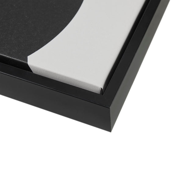 English Elm 3-piece Urban Habitat Cosmic Curl Framed Canvas Wall Art Set — Modern Black & Taupe Geometric Trio B035100375