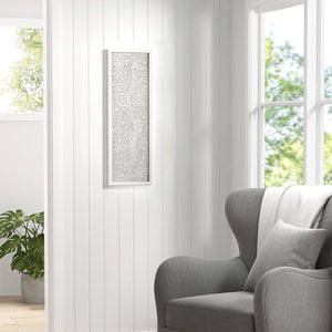 English Elm Laser Cut Tree Framed Panel Wall Decor by Madison Park – Laurel Branches Botanical Art with Whitewashed Fir Frame, 12x36" Grey 38.98 L x 1.97 W x 15.35 H B03598802