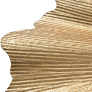 English Elm Gold Foil Metal Ginkgo Leaf Wall Decor by Martha Stewart — 43" Luxurious Gold Foil Iron Sculpture for Modern Transitional Spaces B03599409