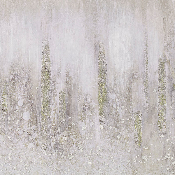 English Elm Hand Embellished Neutral Abstract 5-Piece Gallery Canvas Set with Glitz Texture, Easy Hang Decor B03598860