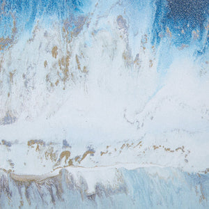 English Elm Abstract Blue Bliss 5-Piece Gallery Framed Canvas Wall Art Set by Blakely Bering - Modern Blue, Gray & Yellow Abstract Decor, Bronze Frame, Multi-Arrangeable, Gallery-Ready B03598825