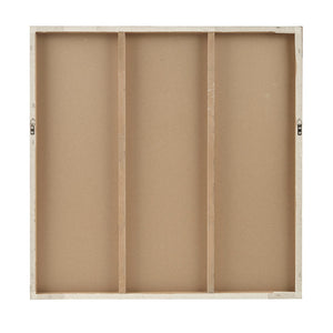 English Elm Hand Painted Sunburst Dimensional Resin Wall Art - 30x30 Modern White Textured MDF Frame, Easy Hang Decor B03599363