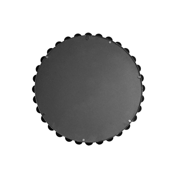 English Elm Beaded Round Wall Mirror 27" Diameter with Antique Metallic Gold Foil Finish, Beveled Glass Accent Silver 30.16 L x 4.13 W x 29.76 H B03599368