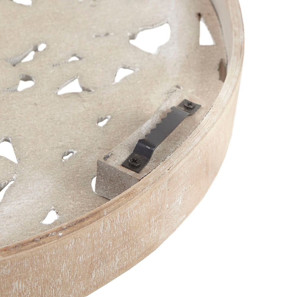 English Elm Distressed White Floral 3-piece Carved Wood Wall Décor Set — Vintage Medallion Trio, 100% Fir Frames, Easy Hangables B03598792