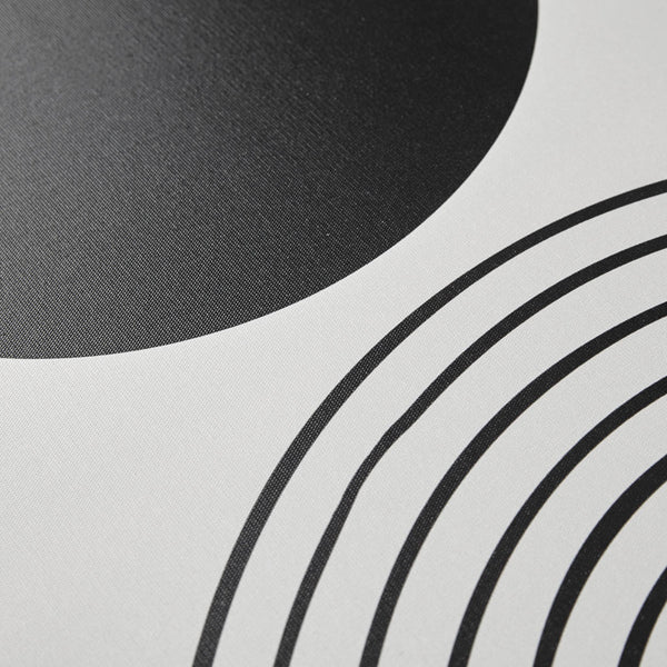 English Elm 3-piece Urban Habitat Cosmic Curl Framed Canvas Wall Art Set — Modern Black & Taupe Geometric Trio B035100375