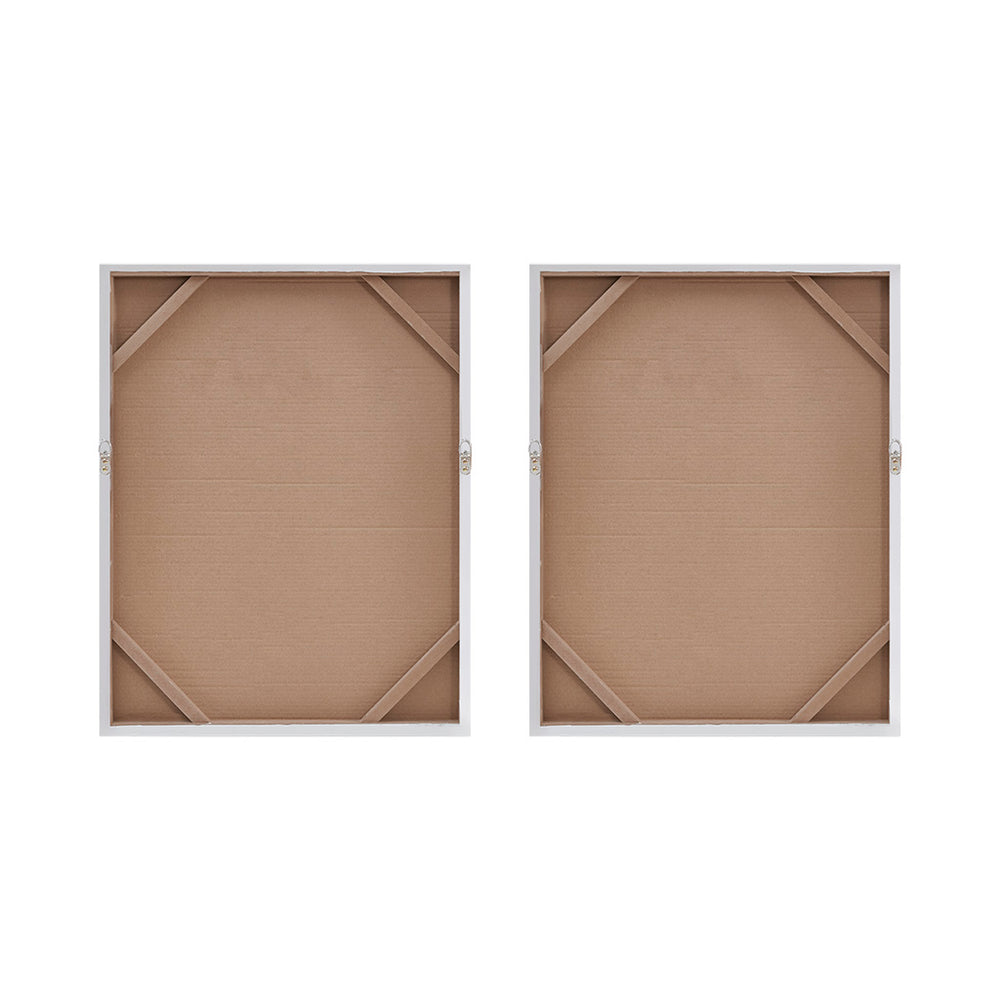 English Elm Heavily Embellished Madison Park Glimmer 2-Piece Canvas Wall Art Set with Metallic Texture and Sparkle Silver 29.72 L x 3.94 W x 24.21 H B03598855