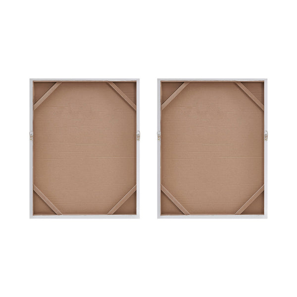 English Elm Heavily Embellished Madison Park Glimmer 2-Piece Canvas Wall Art Set with Metallic Texture and Sparkle Silver 29.72 L x 3.94 W x 24.21 H B03598855