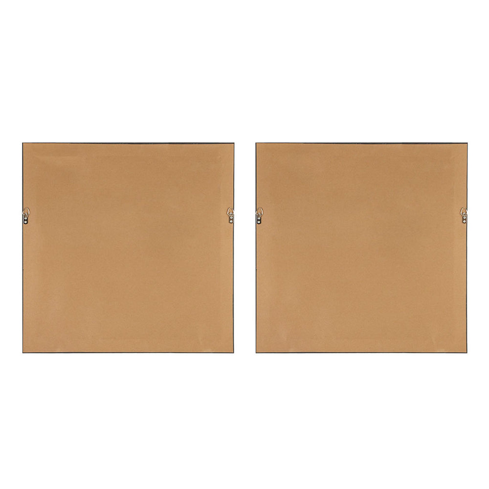 English Elm Abstract Blue Lagoon 2-Piece Framed Canvas Wall Art Set by Madison Park – Glossy Silver-Trim Abstract Artwork, 25.5" Squares, Easy Hang, Fade-Resistant Finish B03598833