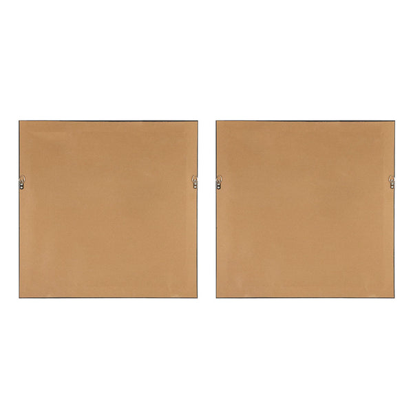 English Elm Abstract Blue Lagoon 2-Piece Framed Canvas Wall Art Set by Madison Park – Glossy Silver-Trim Abstract Artwork, 25.5" Squares, Easy Hang, Fade-Resistant Finish B03598833