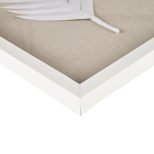 English Elm Framed Madison Park Sabal Rice Paper Palm Leaves 3-Piece Shadowbox Set – Coastal Linen Gallery Decor B03598810