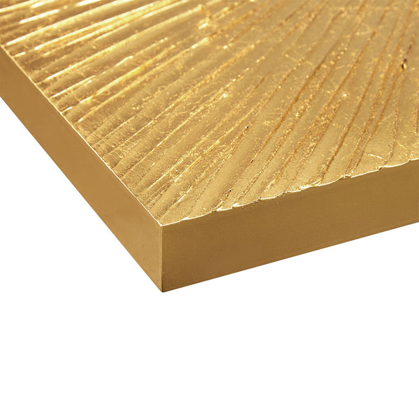 English Elm Hand Painted Sunburst Dimensional Resin Wall Art with Textured Abstract Burst 30x30 Modern Accent Gold 32.68 L x 32.68 W x 1.97 H B03599362