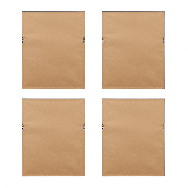 English Elm 4-piece Martha Stewart Herbal Botany Framed Canvas Wall Art Set – Floral Linen Prints, Cottage Green Taupe Elegance B03599414