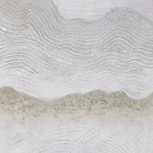 English Elm Hand Embellished Neutral Abstract 5-Piece Gallery Canvas Set with Glitz Texture, Easy Hang Decor B03598860