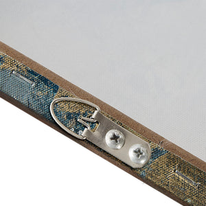 English Elm Gold Gold Foil Abstract 3-Piece Canvas Wall Art Set – Dewy Forest Teal & Blue with Metallic Glam Finish B03598816