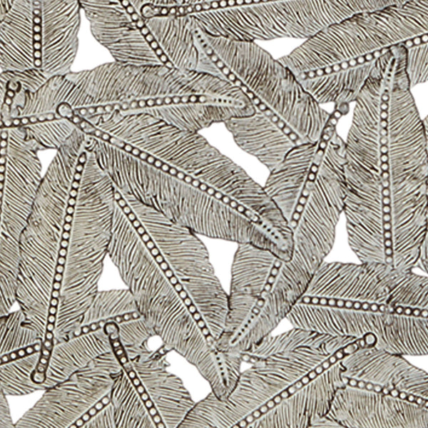 English Elm Textured Feather 3-Piece Metal Disc Wall Decor Set – Blue Iron Finish, Feather Cutouts, Easy Mounting, Trio B03597680