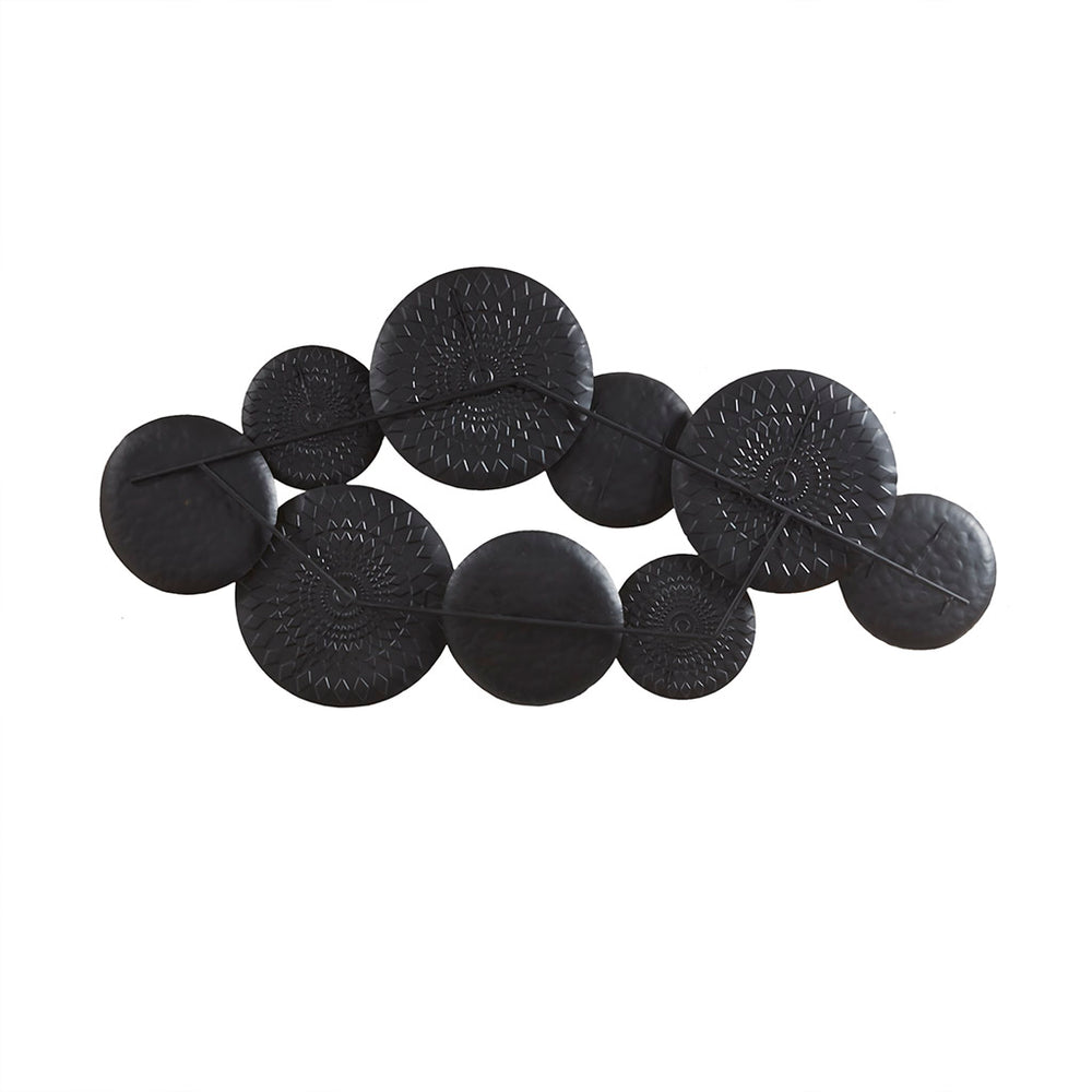 English Elm Multi-colored Madison Park Legion Geometric Metal Discs Wall Decor 47.2"W x 24"H Transitional Art Accent B03598789