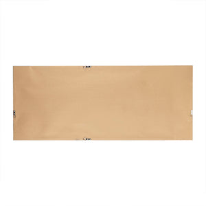 English Elm Framed Madison Park Abstract Ambit Glass Wall Art – 41x17" Black & Matte Gold Brushstroke Modern Decor B03598887