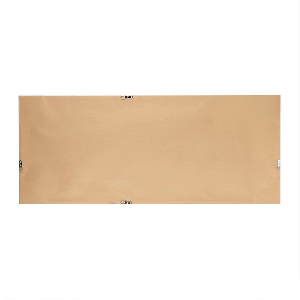 English Elm Framed Madison Park Abstract Ambit Glass Wall Art – 41x17" Black & Matte Gold Brushstroke Modern Decor B03598887