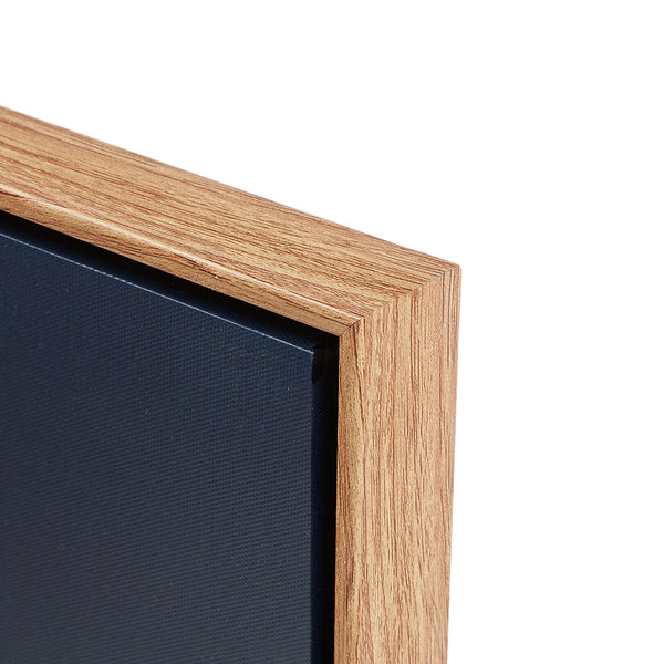 English Elm 4-piece Madison Park Ocean Seashells Framed Canvas Wall Art Set – 4x12" Coastal Navy Shell Prints, Wood Tone Frames B03598823