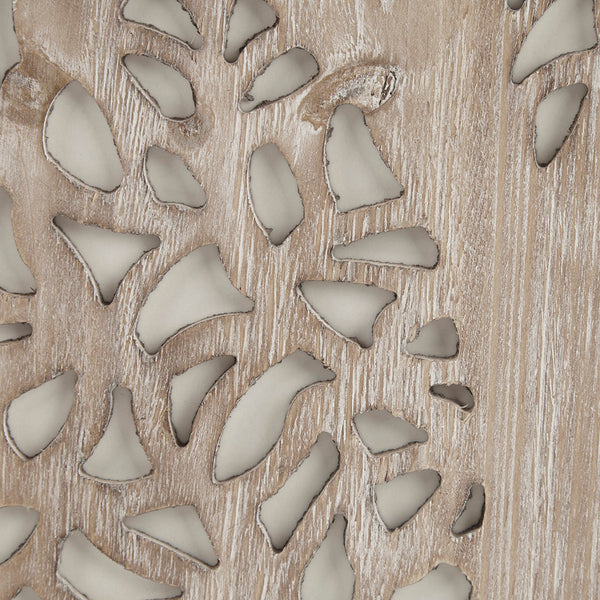 English Elm Laser Cut Tree Framed Panel Wall Decor by Madison Park – Laurel Branches Botanical Art with Whitewashed Fir Frame, 12x36" Natural 38.98 L x 1.97 W x 15.35 H B03598803