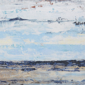 English Elm Abstract Blue Bliss 5-Piece Gallery Framed Canvas Wall Art Set by Blakely Bering - Modern Blue, Gray & Yellow Abstract Decor, Bronze Frame, Multi-Arrangeable, Gallery-Ready B03598825