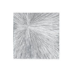 English Elm Hand Painted Sunburst Dimensional Resin Wall Art with Textured Abstract Burst 30x30 Modern Accent Silver 32.68 L x 32.68 W x 1.97 H B03599361