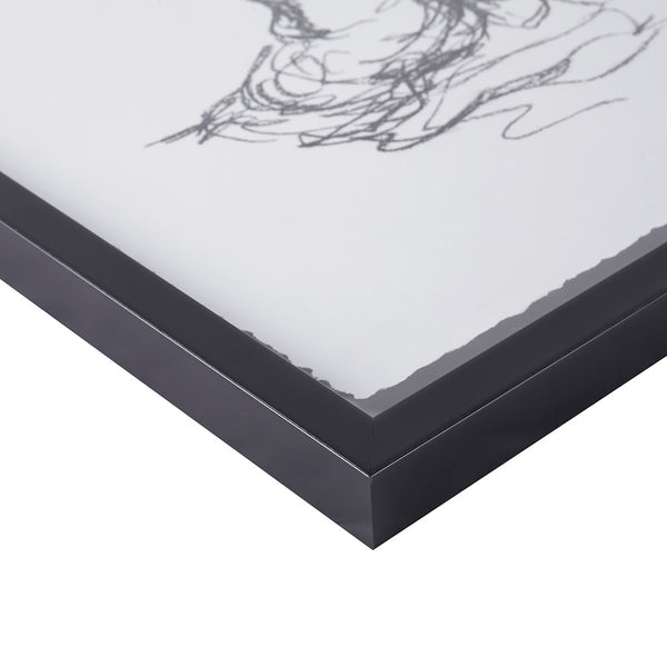 English Elm Sketch Feminine Figures 2-Piece Framed Glass & Matted Wall Art Set by Elise Green — Elegant 17x21" décor with bold black frames for modern sophistication B03598880