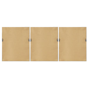 English Elm 3-piece Urban Habitat Cosmic Curl Framed Canvas Wall Art Set — Modern Black & Taupe Geometric Trio B035100375