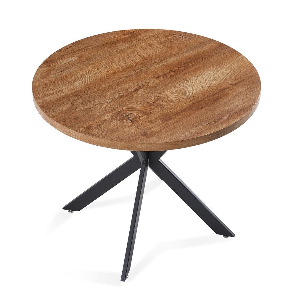 English Elm Table Round Mdf Top Vintage Minimalist Dining for Cafe Kitchen or Home Office Use W116485021