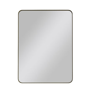 English Elm Wall Mirror Slim Black Metal Frame Rectangular 30x40 Moisture Resistant Modern Decor W1435107733