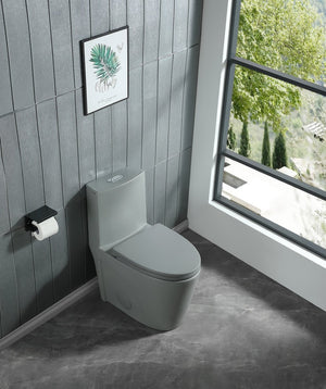 English Elm Soft-close Elongated Toilet Seat with Sculpted Profile for Modern and Traditional Baths Light Gray W1573108930